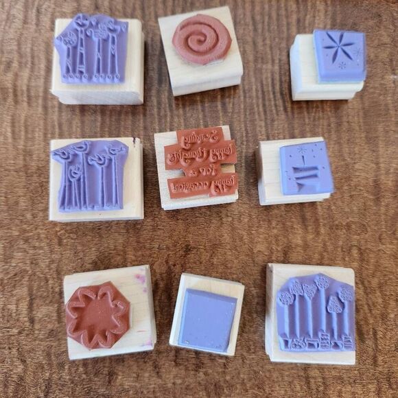 Stampin' Up! Variety bundle of stamps swirl cribs birds trees star 2003 2001 hap - Picture 4 of 5